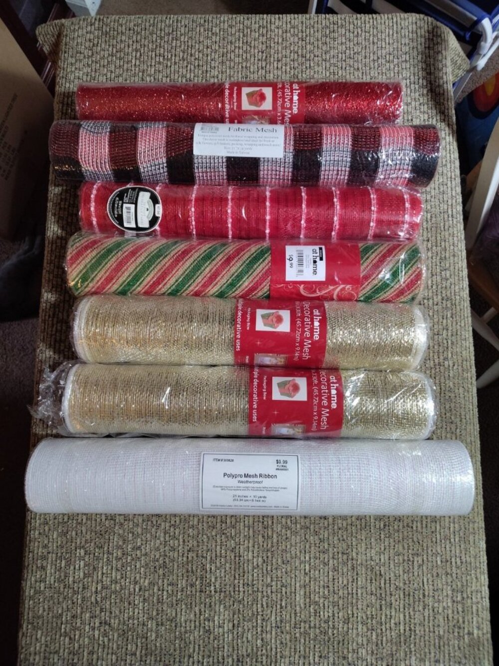 Deco Polly Mesh Ribbon Various Sizes New in Pkg You Pick Which One You Want